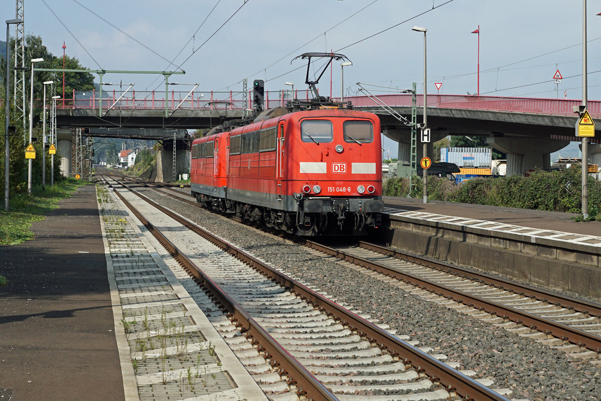 DB: Bahnalltag vom Bahnhof Brohl.
Am 23. September 2017 konnten beim Passieren des Bahnhofs Brohl innert kurzer Zeit mehrere Züge beobachtet werden.
Foto: Walter Ruetsch