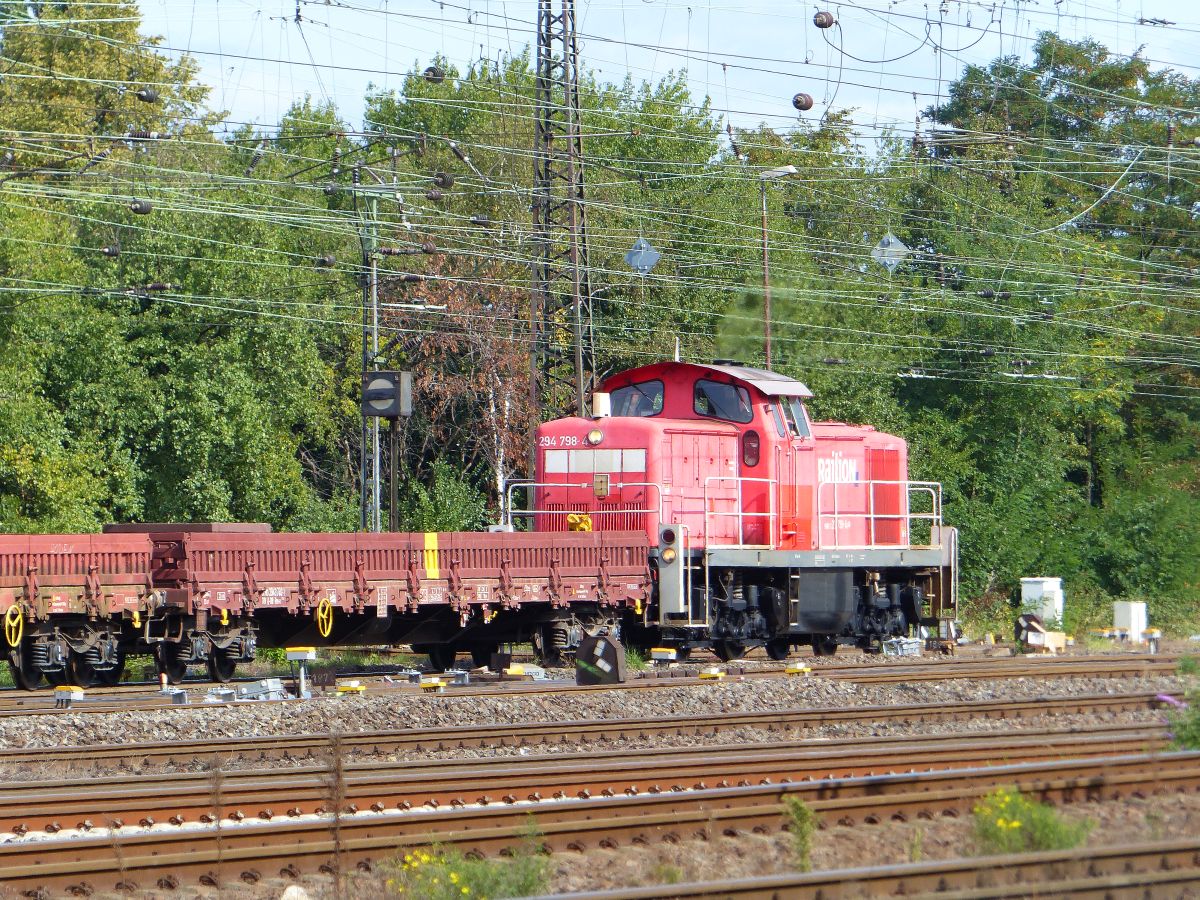 DB Cargo Diesellok 294 798-4 G�terbahnhof Oberhausen 19-09-2019.

DB Cargo dieselloc 294 798-4 goederenstation Oberhausen 19-09-2019.