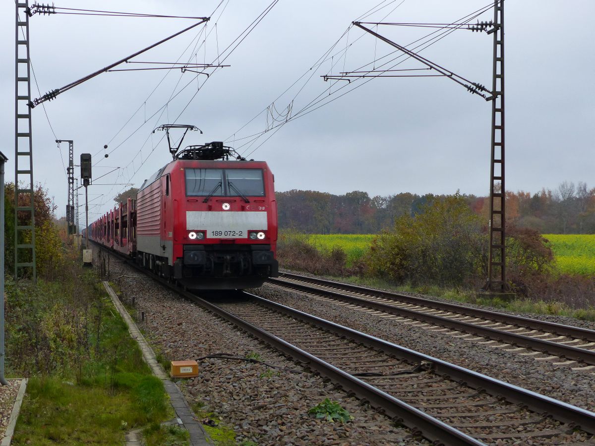DB Cargo Lokomotive 189 072-2 Devesstra�e, Salzbergen 21-11-2019.

DB Cargo locomotief 189 072-2 Devesstra�e, Salzbergen 21-11-2019.