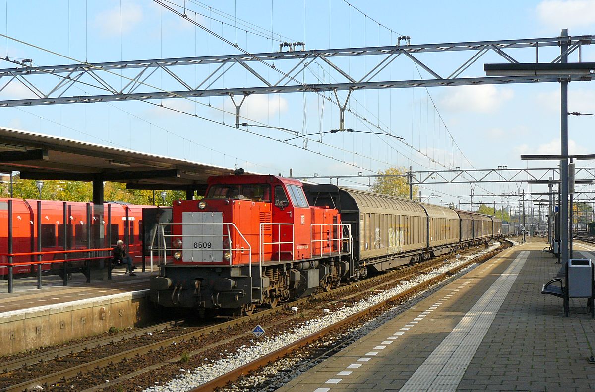 DB Schenker 6509 mit G�terzug, Dordrecht 24-10-2013.

DB Schenker 6509 met goederentrein, Dordrecht 24-10-2013.