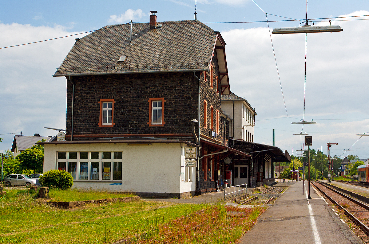 Der Bahnhof von Westerburg/Ww an der KBS 461  Oberwesterwaldbahn  km 28,6 am 18.05.2014, zudem verlief hier die KBS 425 Westerwaldquerbahn (km 48,3).