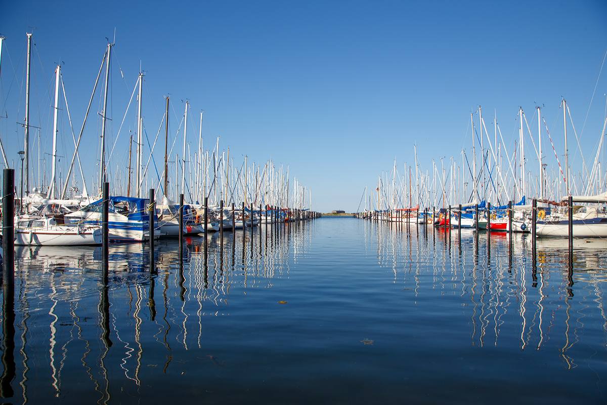 
Der Yachthafen in Heiligenhafen am 12.06.2015.