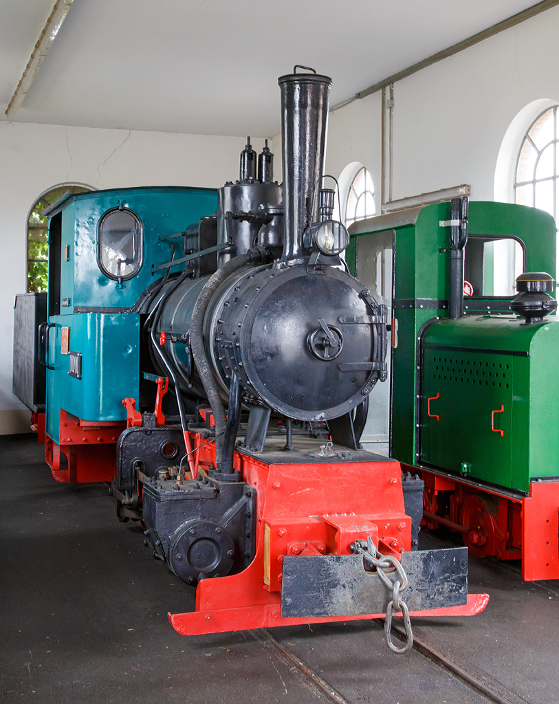 Die 600mm Feldbahn-Dampflok DDM 5, vom Typ Jung „Hidalgo“, am 26.03.2016 im DDM - Deutsches Dampflokomotivmuseum in Neuenmarkt-Wirsberg, nicht betriebsfähig und so auch leider kalt.

Die 50 PS starke 600mm Feldbahn-Dampflok mit Schlepptender wurde 1935 von Arnold Jung Lokomotivenfabrik GmbH in Jungenthal b. Kirchen a.d. Sieg unter der Fabriknummer 6001 gebaut und am 12.08.1935 an den Händler Glaser & Pflaum in Berlin für das Bauunternehmen Gebrüder Neumann in Norden ausgeliefert. Dort blieb die Maschine lange Jahre im Küstenschutz im Einsatz. Zusammen mit der Jung 9570 konnte sie 1983 vom Deutschen Dampflokomotiv-Museum übernommen und äußerlich hergerichtet werden. 

Was heute der LKW für die Baustellen aller Art bedeutet, war früher die Baulokomotive. Sie wurde von den verschiedensten Lokomotivfabriken produziert. Da die Nachfragen entsprechend groß waren, gingen die Hersteller dazu über, Lokomotiven in Serie und auf Vorrat zu bauen, ohne dass eine konkrete Bestellung eines Kunden vorlag. Damit jedoch die Wünsche und Erfordernisse bedient werden konnten, legte man gleich verschiedene Serien auf, welche sich vor allem in den Leistungsklassen unterschieden. Kam es nun zu einer Anfrage, konnten sofort die unterschiedensten Angebote unterbreitet und die Loks quasi aus dem Regal verkauft werden. Da im Allgemeinen eine Lokbestellung beim Hersteller schriftlich angefragt wurde, hatte man Typenbezeichnungen, sogenannte Drahtnamen, entwickelt, damit es z.B. in Telegrammen zu keinen Verwechslungen kommen konnte. Diese Codebezeichnungen bestanden oft aus Kunstnamen. So hatten die zweiachsigen, kohlegefeuerten 600-mm-Feldbahnloks Namen erhalten, welche alle mit einem H begannen. An der Bezeichnung konnte man erkennen, ob es sich um eine 15 - 110 PS starke Maschine handelte. Die in unserem Museum vorhandene Lok gehört zu der Bezeichnung „Hidalgo“, was für eine 50 PS starke Lok steht.

Technische Daten:
Spurweite: 600 mm
Achsformel, Bauart:  Bn2t  
Kessel Hersteller, Baujahr:  Jung  1936
Geschwindigkeit:  20  km/h
Länge:  4.350  mm
Breite:  1.850  mm
Höhe über SO:  2.800  mm
