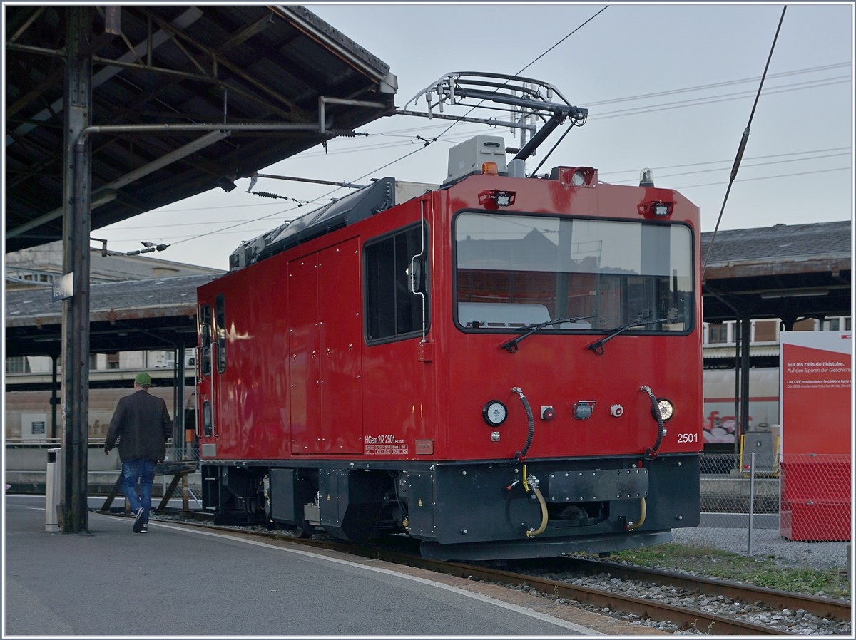 Die HGem 2/2 2501 wartet in Vevey auf ihren nächten Einsatz.
18. Okt. 2017