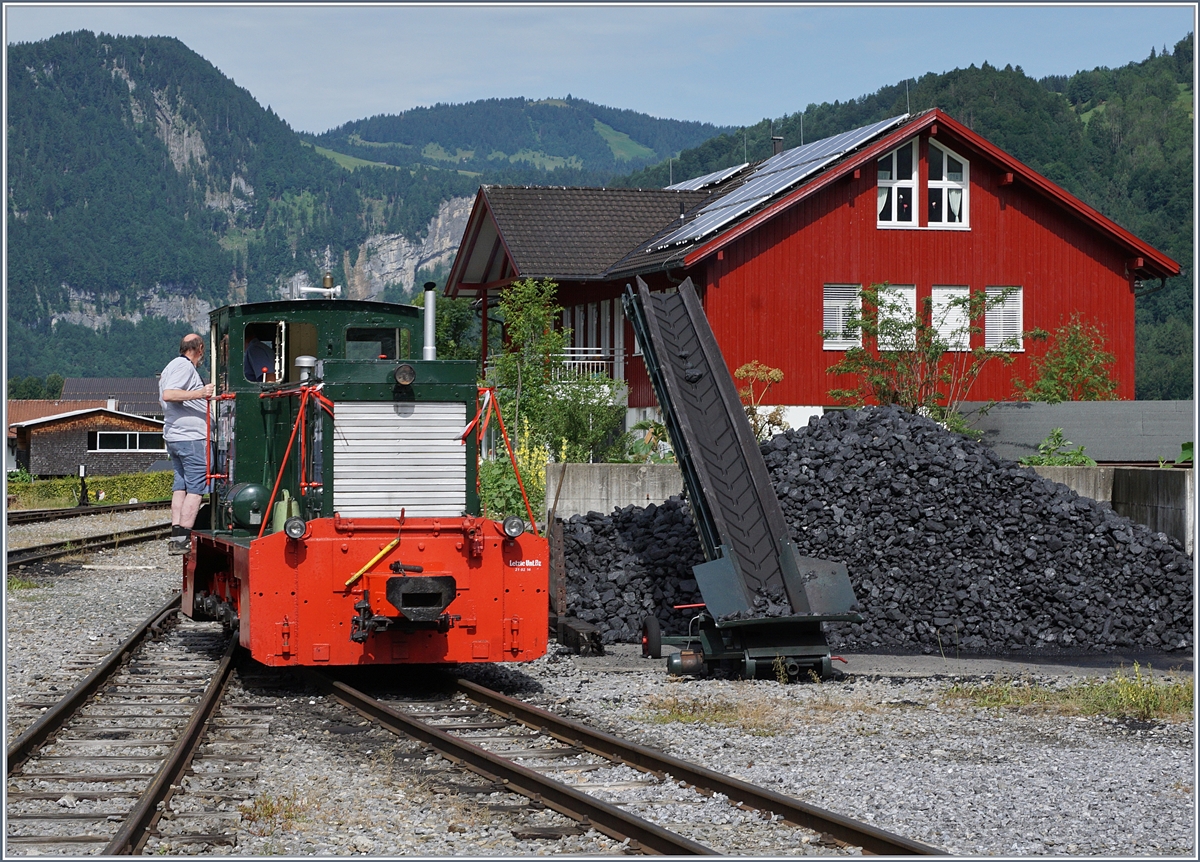 Die kleine D1  Hilde  beim Manöver in Bezau.
9. Juli 2017