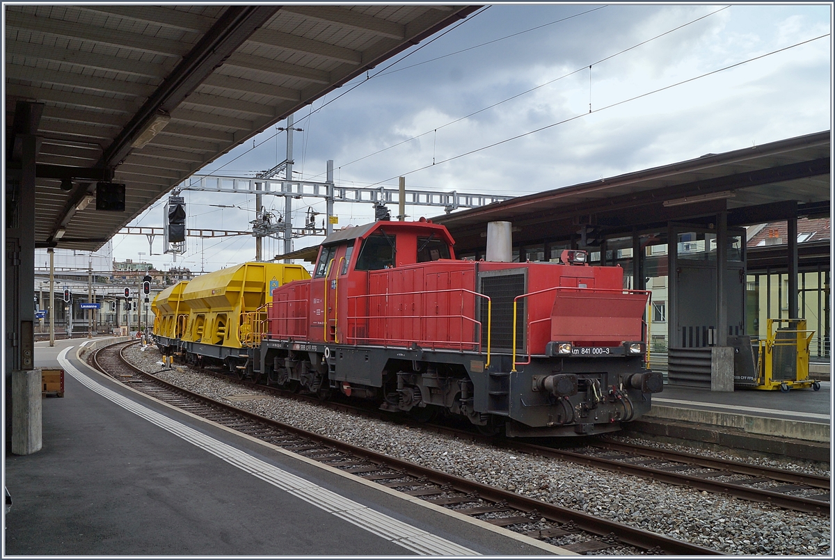 Die SBB Am 841 000-3 mit einem Bauzug in Lausanne. 

8. Sept. 2019