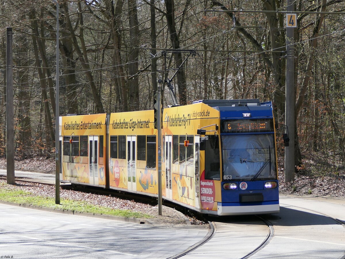 DUEWAG 6N1 NR. 653 der RSAG in Rostock.