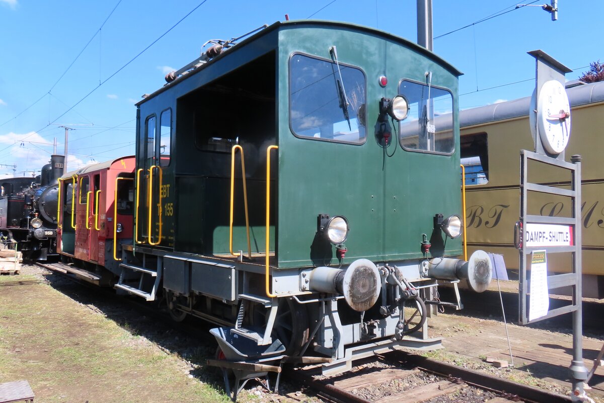 EBT Te155 steht am 18 Mai 2025 ins Depot von Konolfingen.