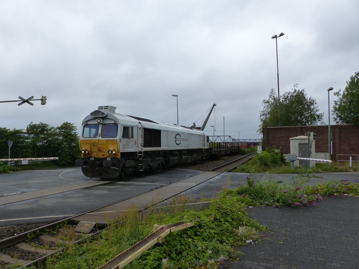 ECR (Euro Cargo Rail) Diesellok 077 001-1 Dachsstrasse, Angerhausen Wannheim Duisburg 09-07-2020.

ECR (Euro Cargo Rail) dieselloc 077 001-1 Dachsstrasse, Angerhausen Wannheim Duisburg 09-07-2020.