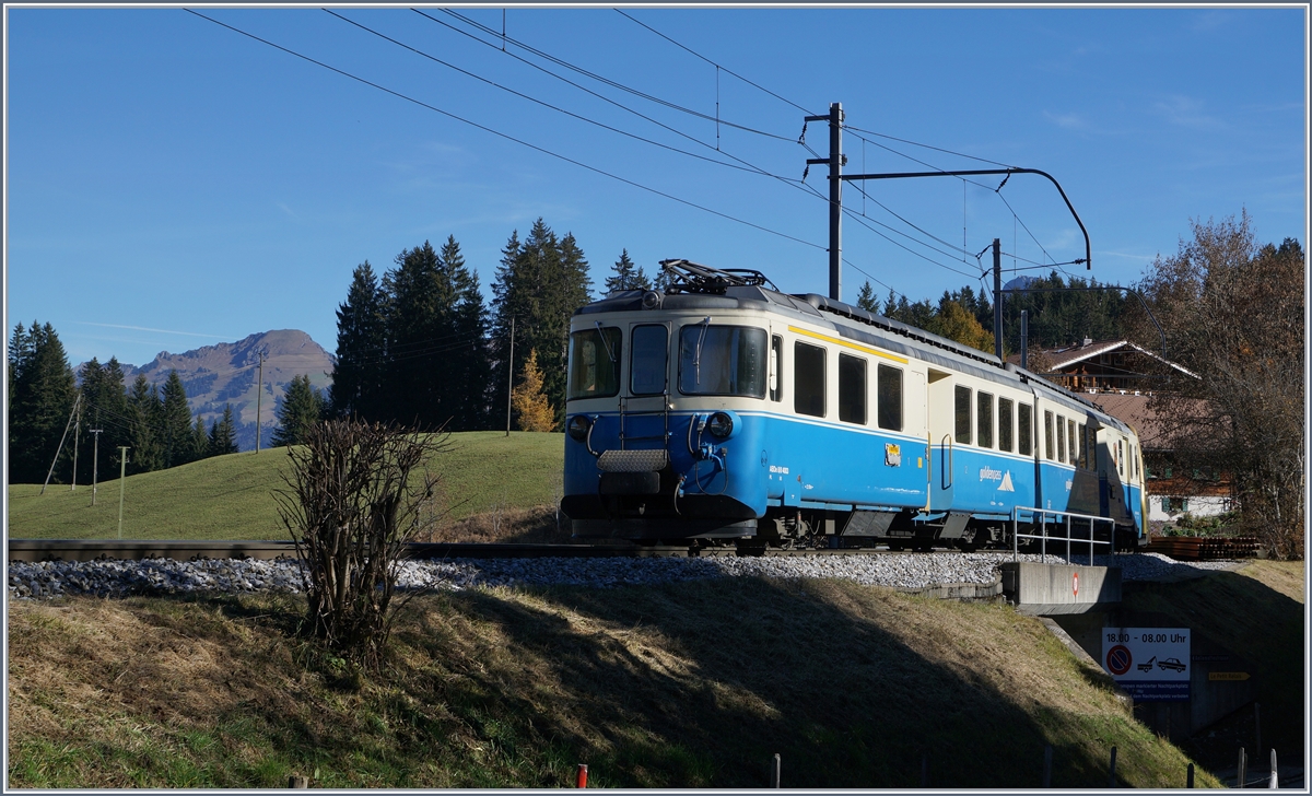 Endstation Saanenmöser! Infolge Bauarbeiten war Saanemöser ende Oktober/Anfang November 2016 für gut zwei Wochen Endstation der MOB; nach Zweisimmen und der Lenk wurde ein gut funktionierender Busersatzverkehr angeboten.
29. Okt. 2016