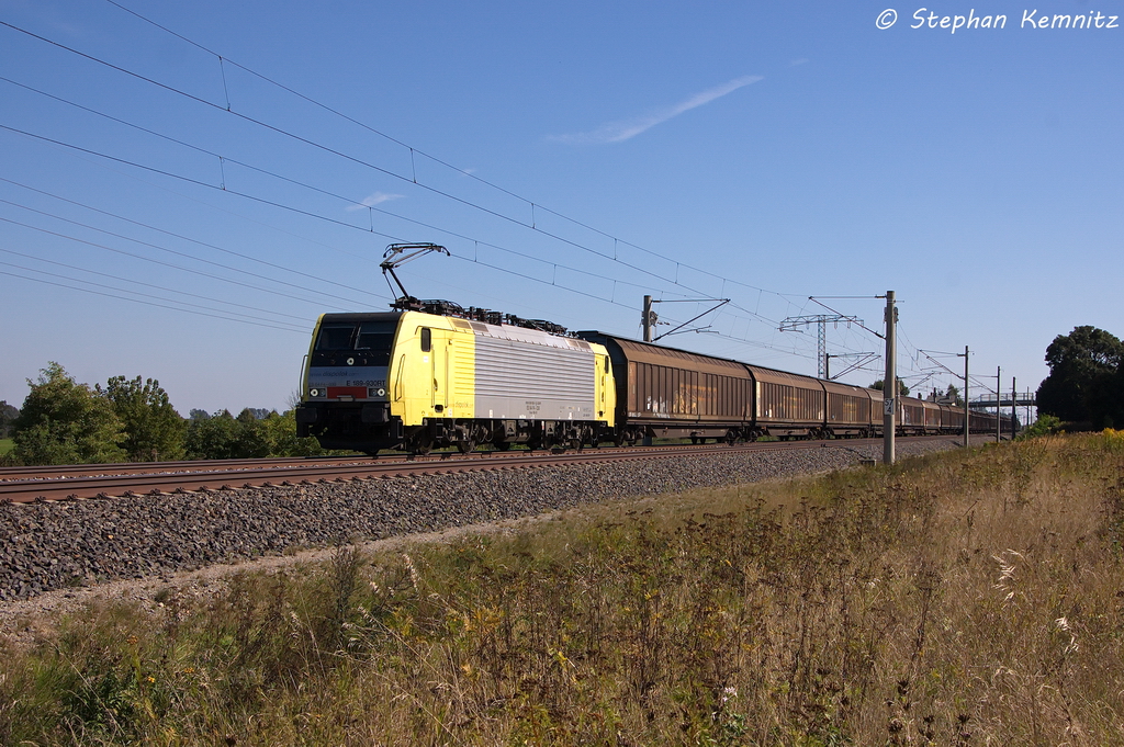 ES 64 F4 - 030 (189 930-1) MRCE Dispolok GmbH fr TXL - TX Logistik AG mit einem H-Wagen Ganzzug in Vietznitz und fuhr in Richtung Wittenberge weiter. 07.09.2013