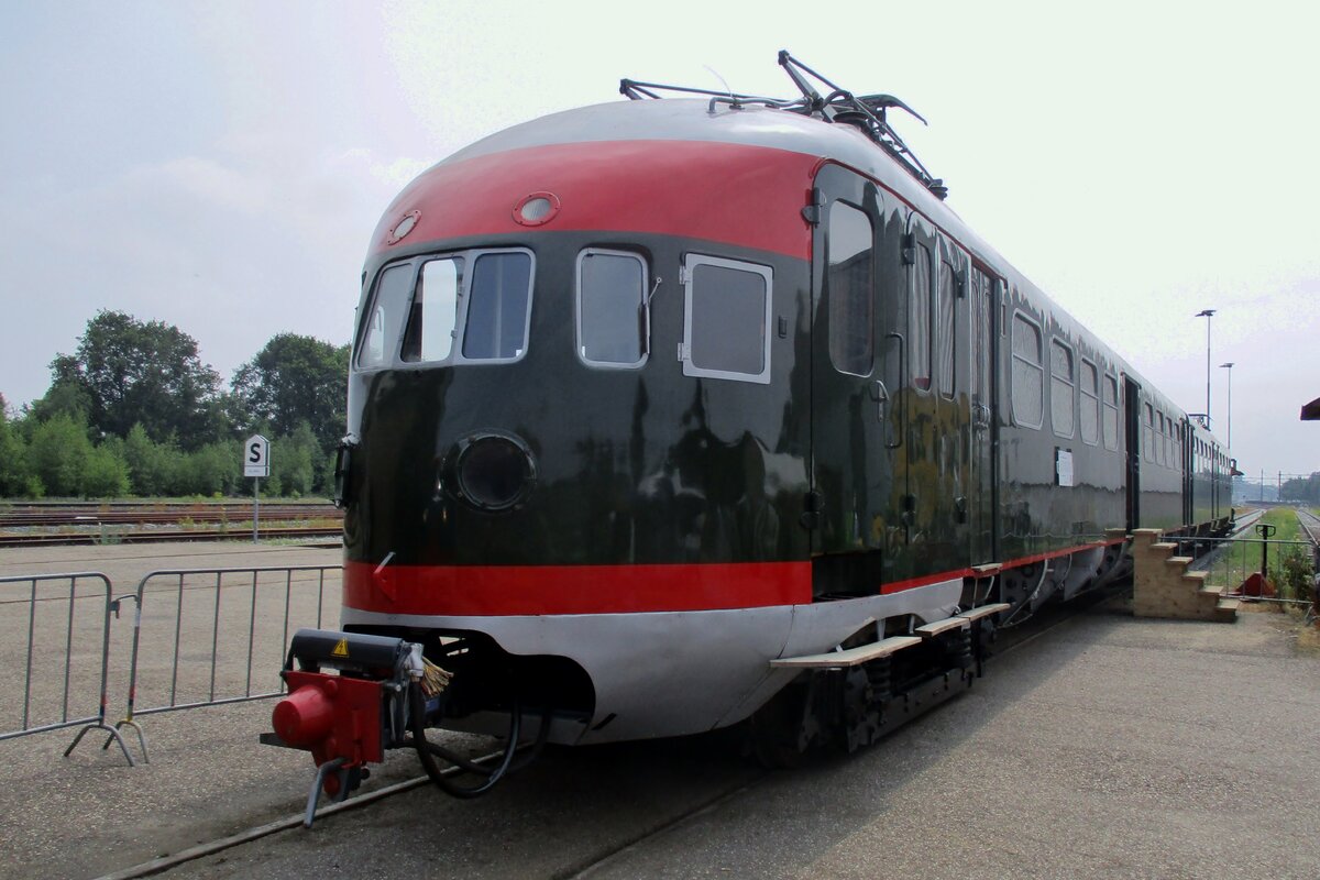 Ex-NS 252, in Eigentum des Niederlandisches Staatseisenbahnmuseum Utrecht, steht am 10 Juni 2018 whrend ein Ausstelung in Blerick.