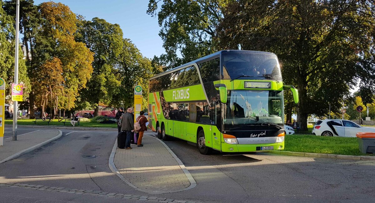 Flixbus von albus startet im Friedrichshafen Richtung M�nchen