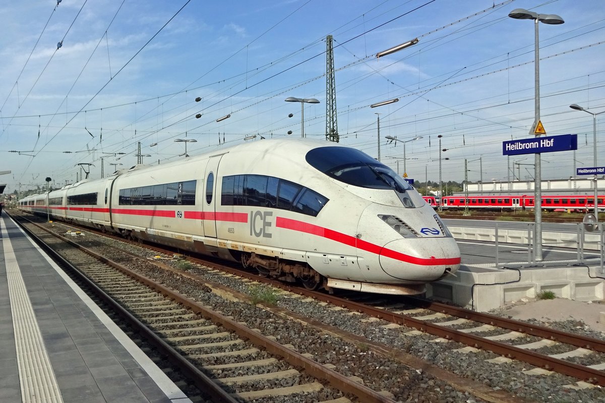 ICE 406 053 steht am 16 September 2019 in Heilbronn.