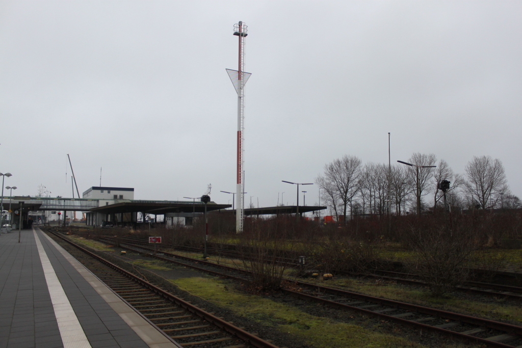 im schlimmen Zustand prsentierte sich der Bahnhof Puttgarden am 17.12.2015