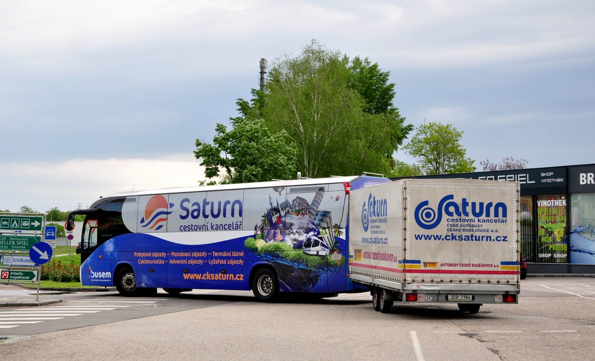 IVECO Magelys von Saturn Reisen aus der CZ in Krems gesehen.