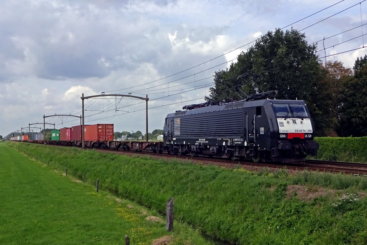 KLV mit LTE 189 209 durchfahrt am 16 Augustus 2019 Hulten. 