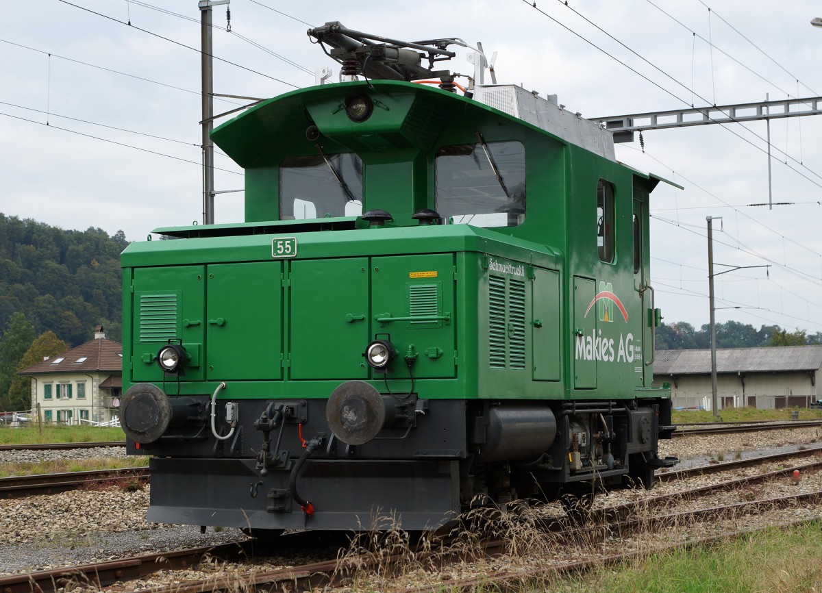 Makies AG: Portraitaufnahme der grne Tem 55  SCHMUCKTRUCKLI  der Makies AG, entstanden in Ufhusen am 27. September 2015.
Foto: Walter Ruetsch