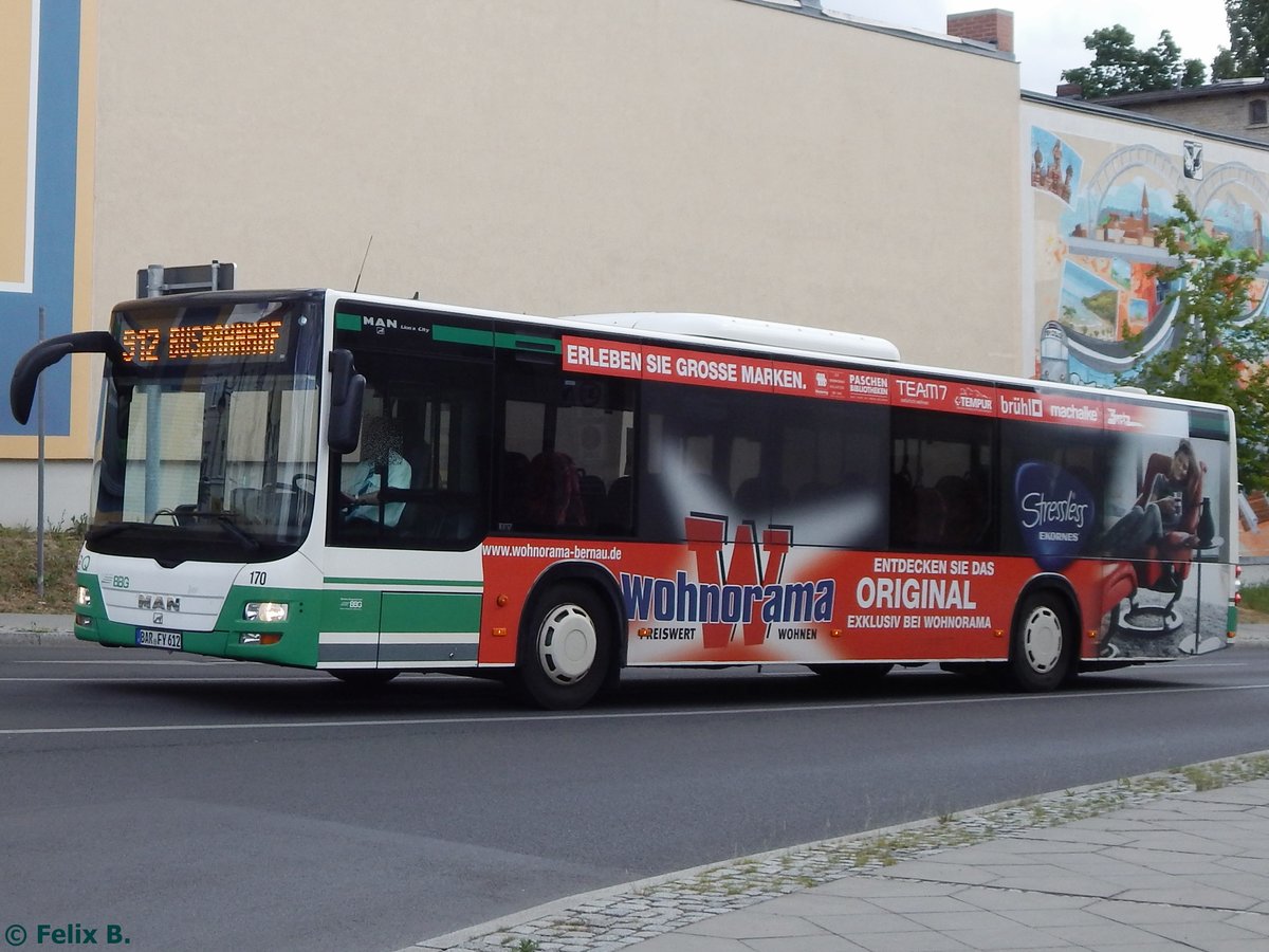 MAN Lion's City der Barnimer Busgesellschaft in Eberswalde.