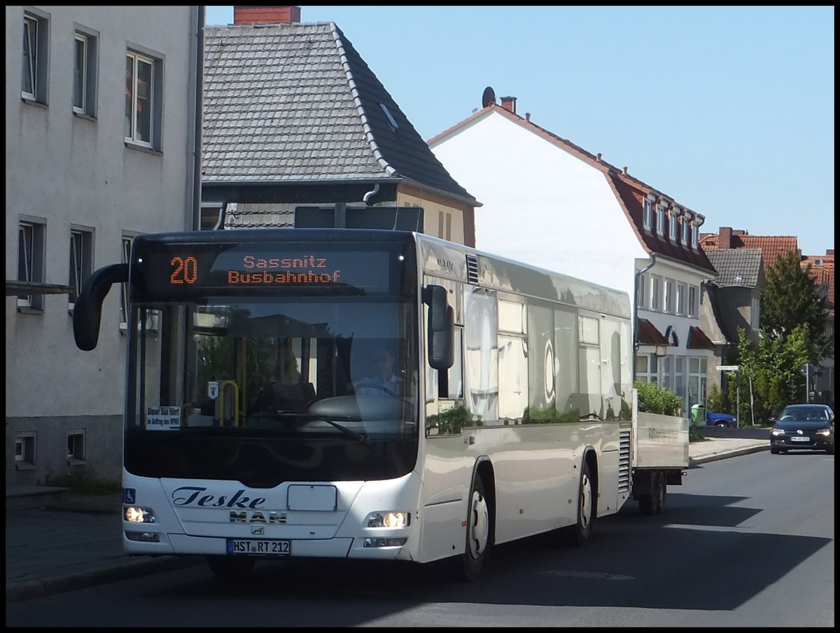 MAN Lion's City Ü LE vom Reisedienst Teske aus Deutschland in Sassnitz.