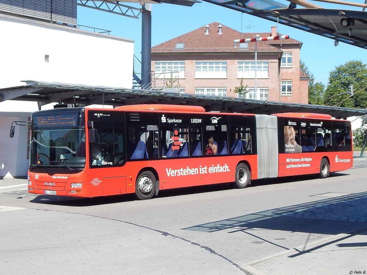 MAN Lion's City von ZugBus Regionalverkehr Alb-Bodensee in Reutlingen.