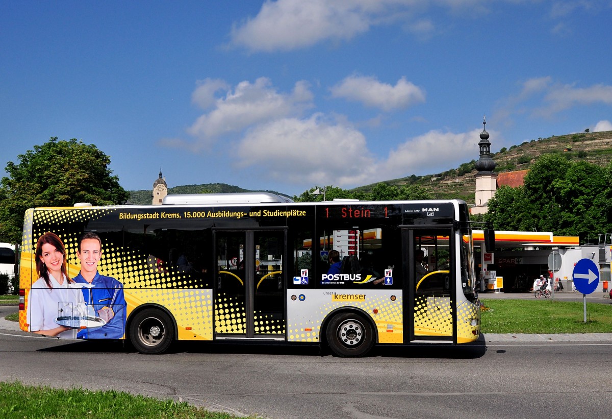 MAN Lions City,Postbus der BB und Citybus Linie 1 in Krems an der Donau. 