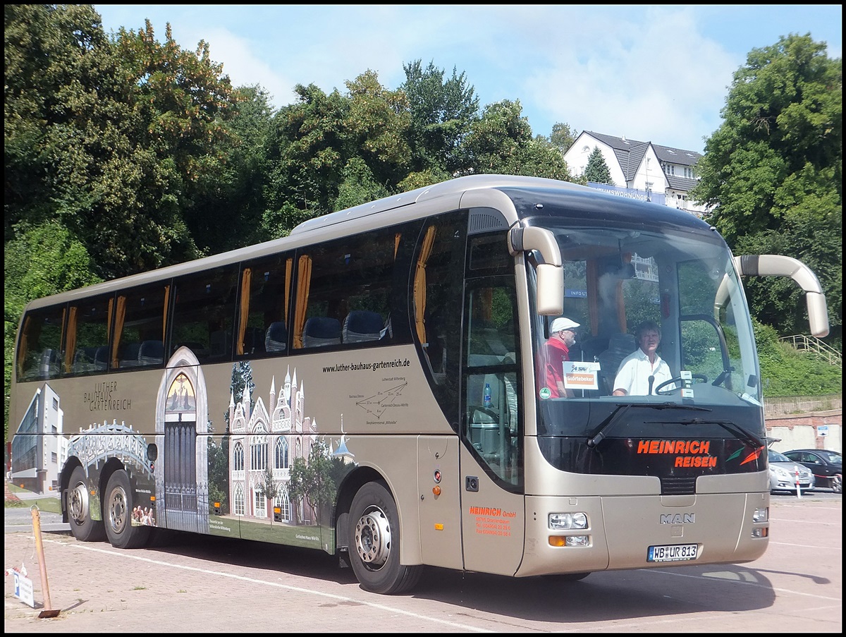 MAN Lion's Coach von Heinrich-Reisen aus Deutschland im Stadthafen Sassnitz.