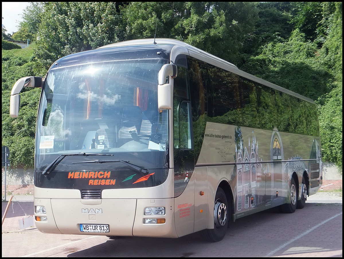 MAN Lion's Coach von Heinrich-Reisen aus Deutschland im Stadthafen Sassnitz.