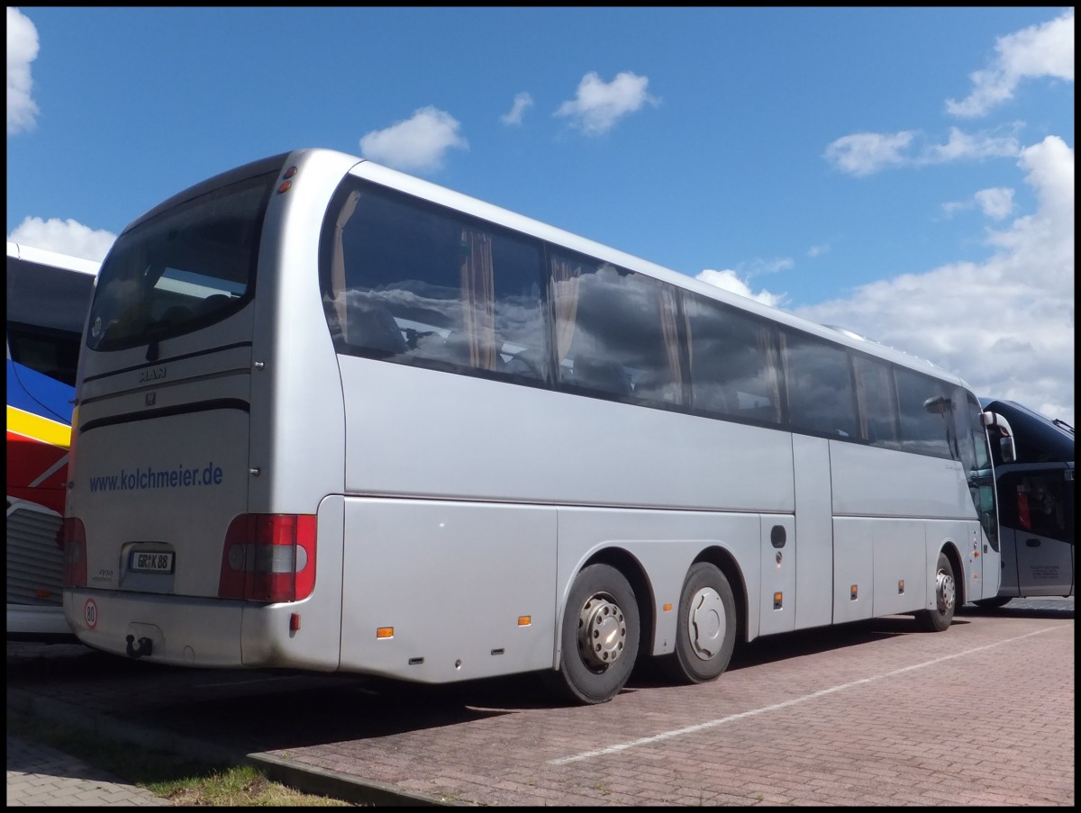 MAN Lion's Coach von Kolchmeier aus Deutschland im Stadthafen Sassnitz.