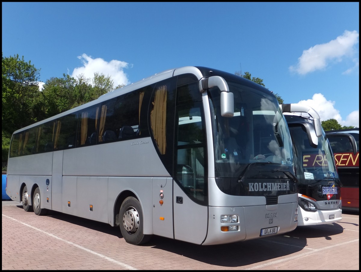 MAN Lion's Coach von Kolchmeier aus Deutschland im Stadthafen Sassnitz.