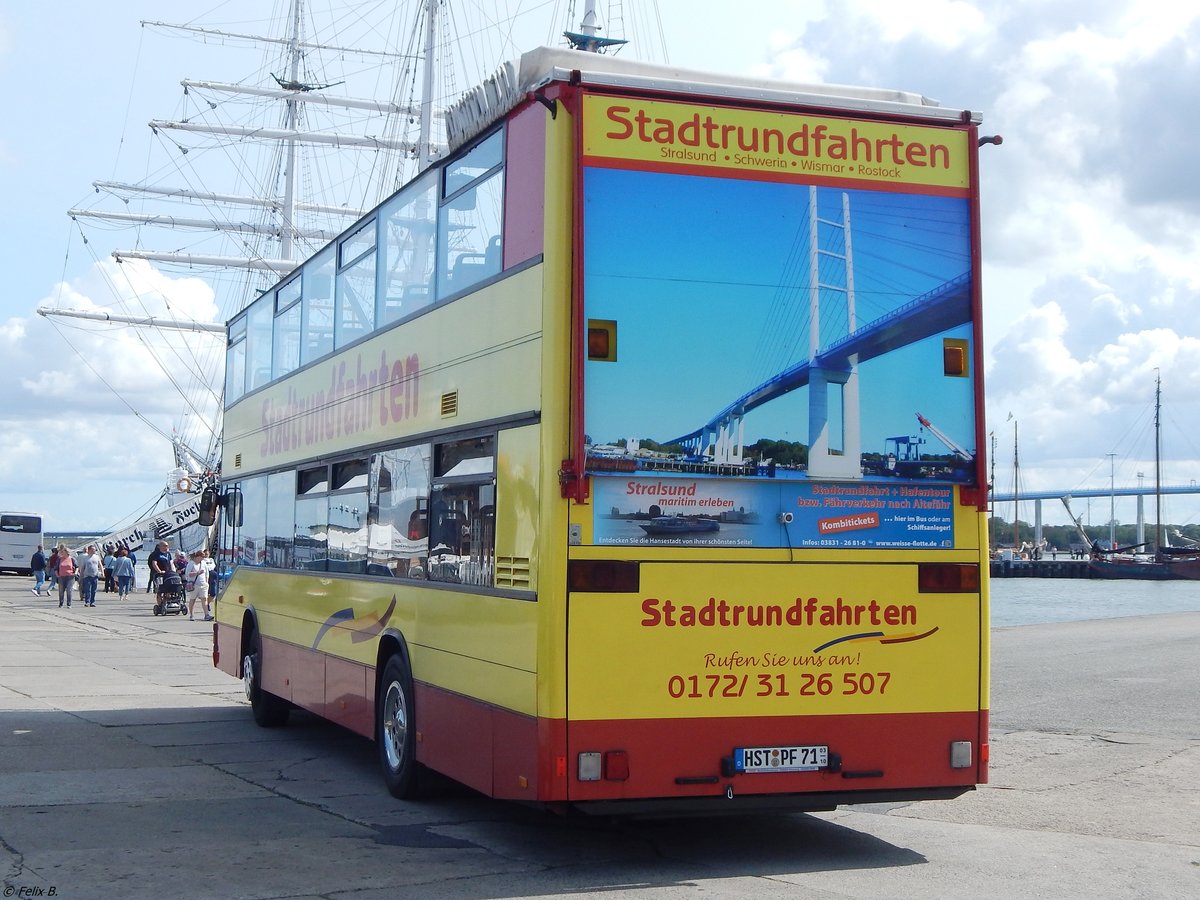 MAN ND 202 von Busunternehmen Manfred Scholz aus Deutschland in Stralsund.