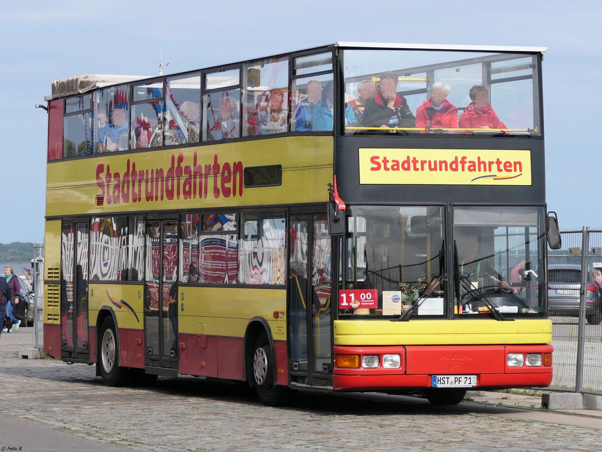 MAN ND 202 von Busunternehmen Manfred Scholz aus Deutschland in Stralsund. 