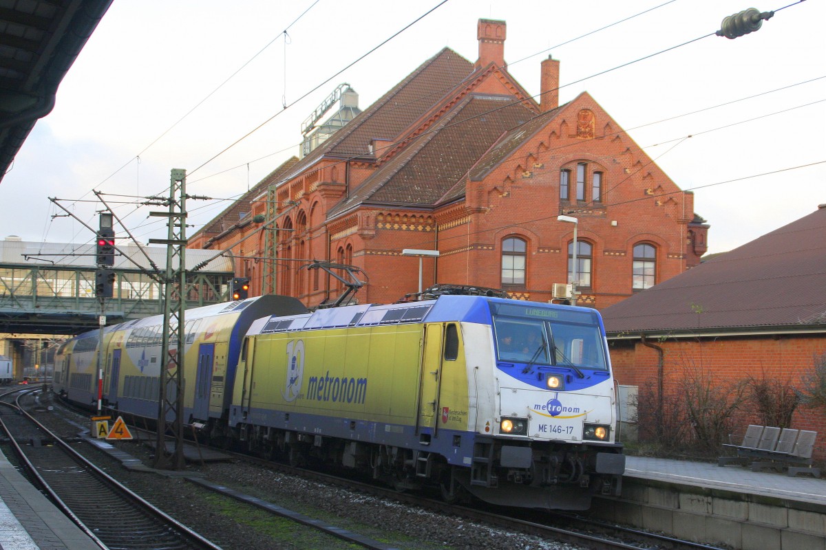 ME 146-17 mit RB31 nach Lüneburg
am 29.12.2014 in Hamburg-Harburg