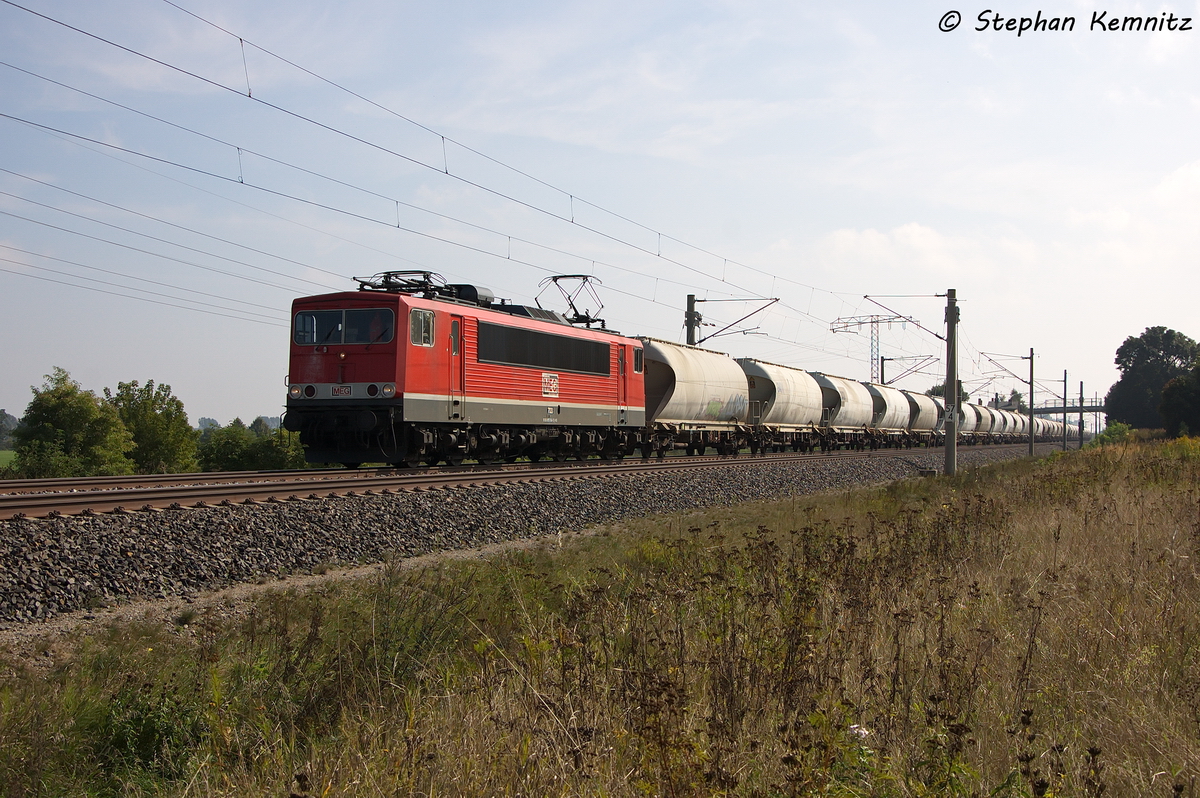 MEG 703 (155 184-5) MEG - Mitteldeutsche Eisenbahn GmbH mit dem DGS 99643 von R�dersdorf nach Wismar in Vietznitz. 14.09.2013