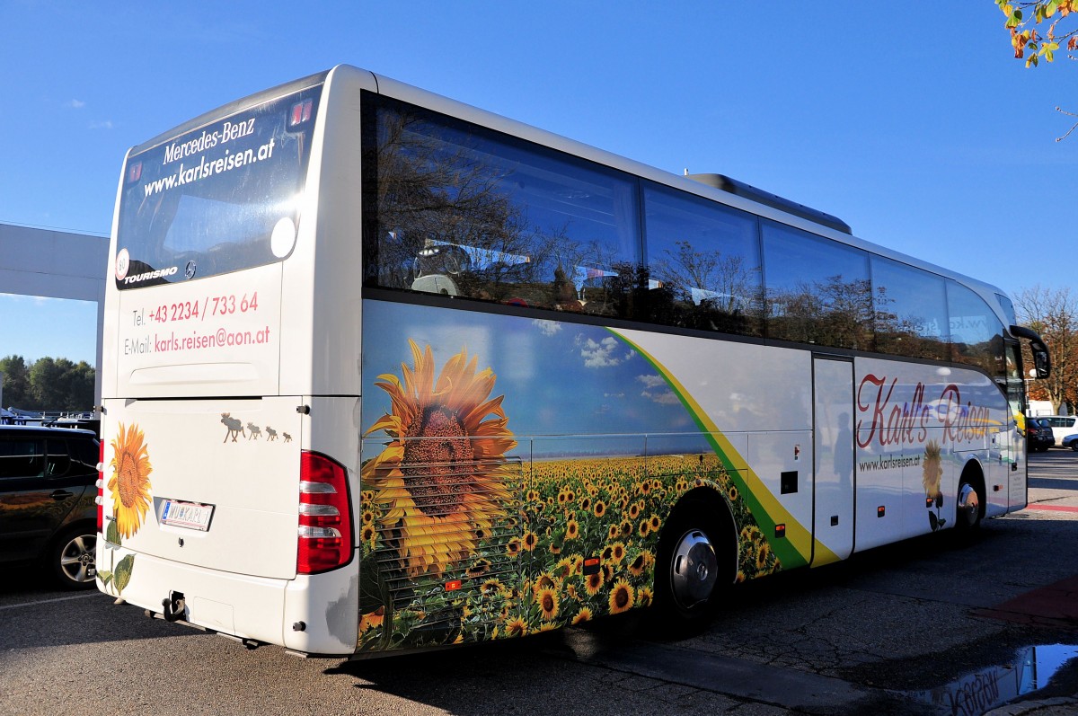 Mercedes Benz Tourismo von Karl Fischer Busreisen aus sterreich am 18.10.2014 in Krems.