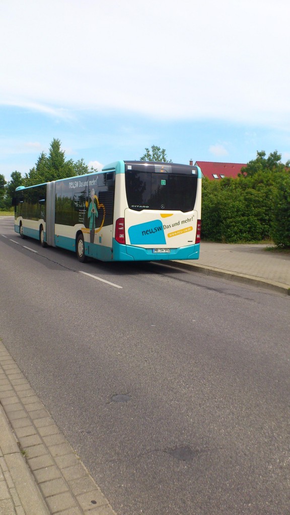 Mercedes Citaro 3 NB SW 592 an der Endhaltestelle an der Landwehr 
......bevor es Richtung Bahnhof zurück geht