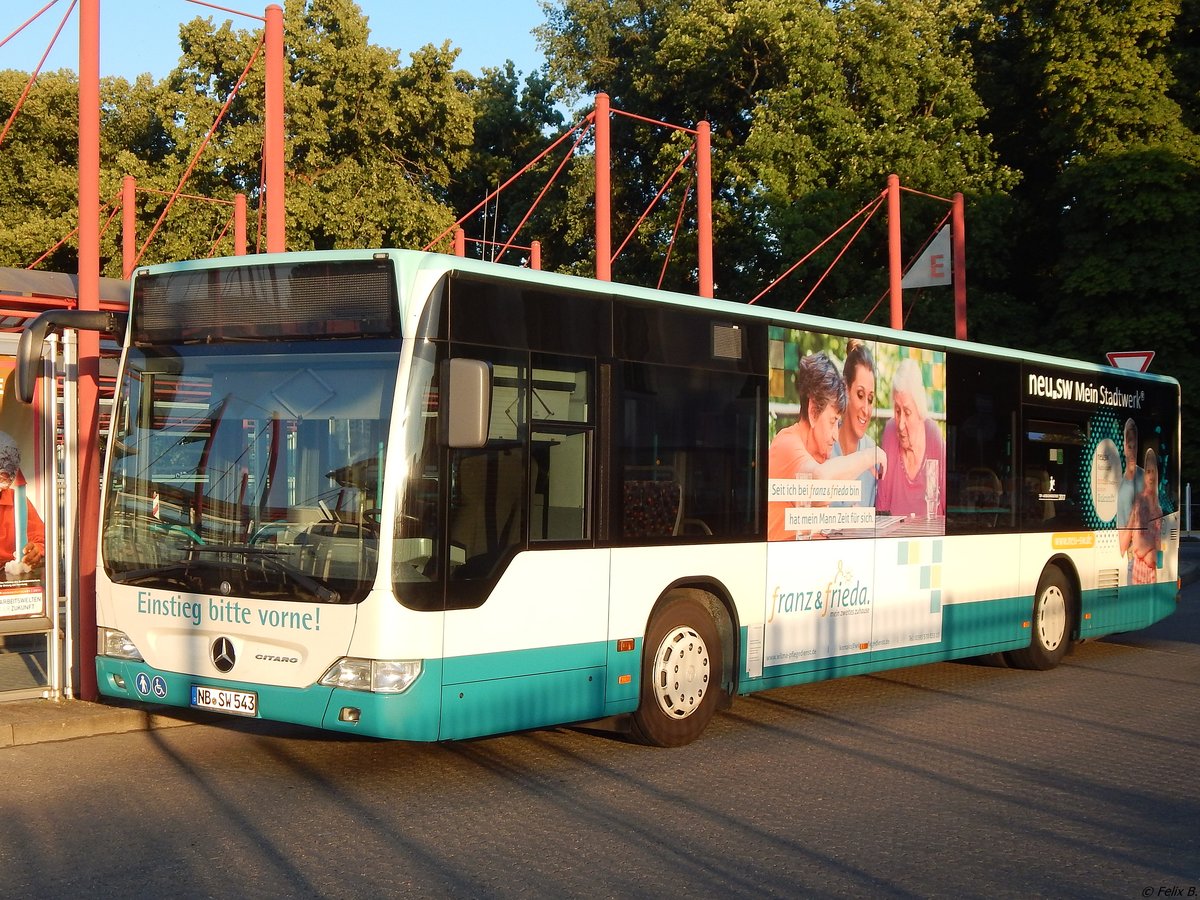 Mercedes Citaro II der Neubrandenburger Verkehrsbetriebe in Neubrandenburg.