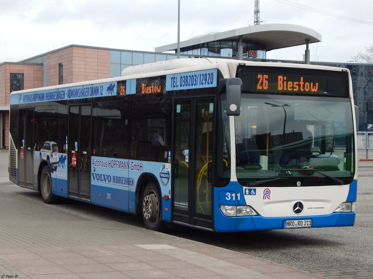 Mercedes Citaro II der Rostocker Straßenbahn AG in Rostock.