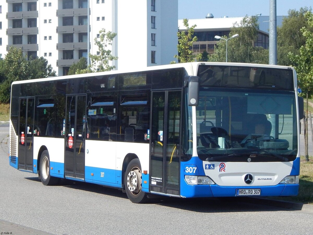 Mercedes Citaro II der Rostocker Straßenbahn AG in Rostock.