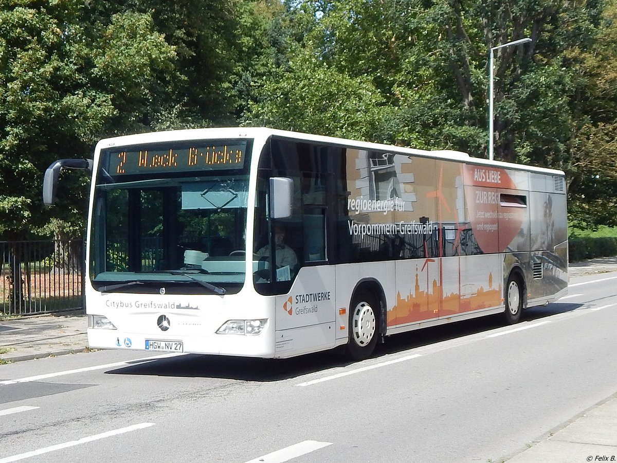 Mercedes Citaro II der Stadtwerke Greifswald in Greifswald.