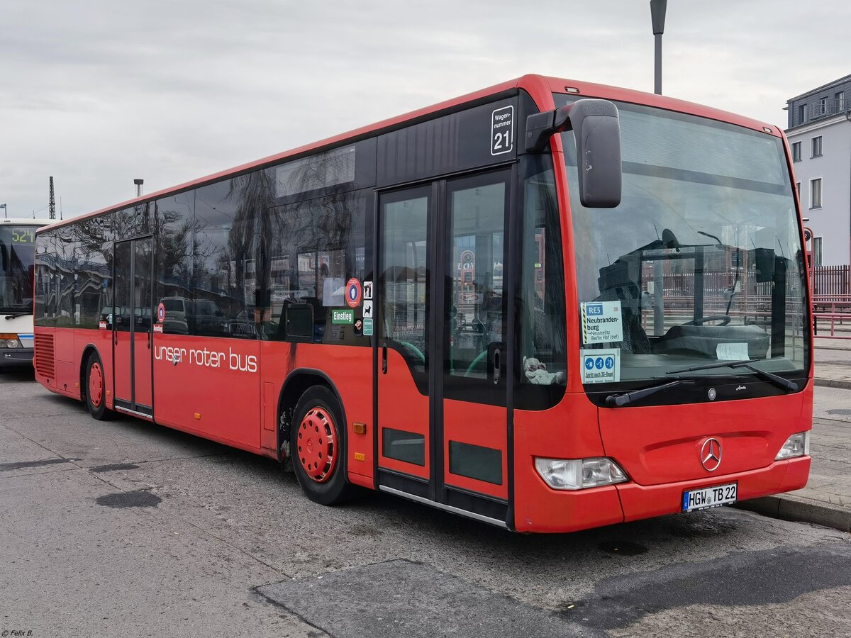 Mercedes Citaro II von Taxi Wedow aus Deutschland in Neubrandenburg.