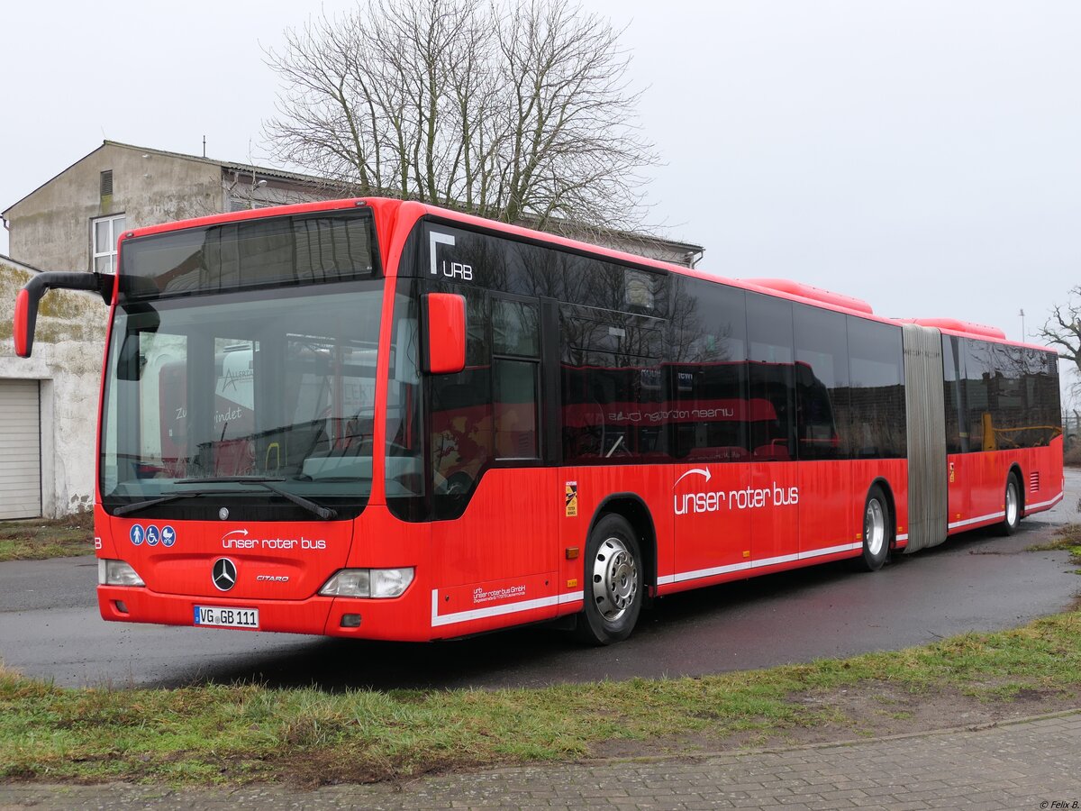 Mercedes Citaro II von URB aus Deutschland (ex VWG Wolfsburg) in Ueckermünde.