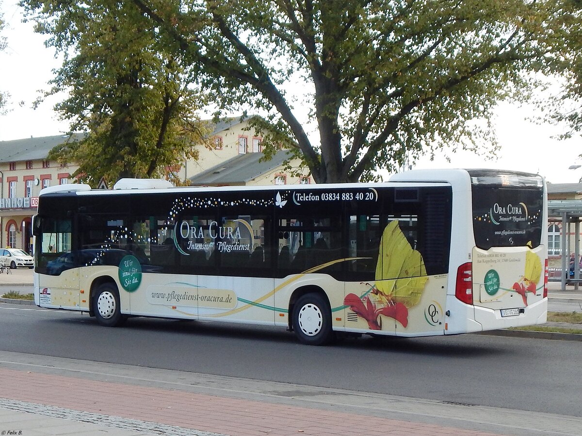 Mercedes Citaro III der Anklamer Verkehrsgesellschaft mbH in Greifswald. 