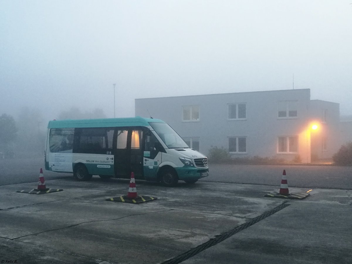 Mercedes Sprinter der Neubrandenburger Verkehrsbetriebe in Neubrandenburg.