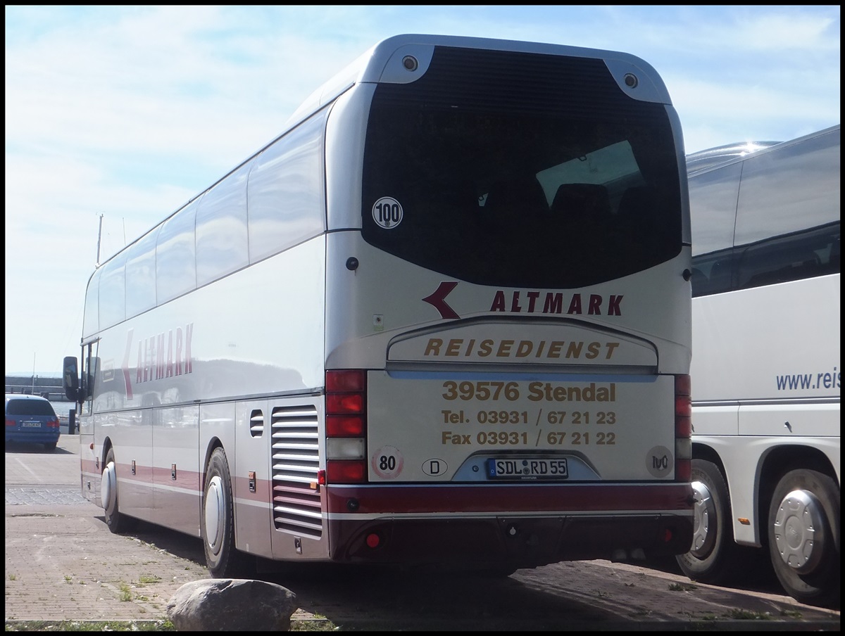 Neoplan Cityliner von Altmark aus Deutschland im Stadthafen Sassnitz.