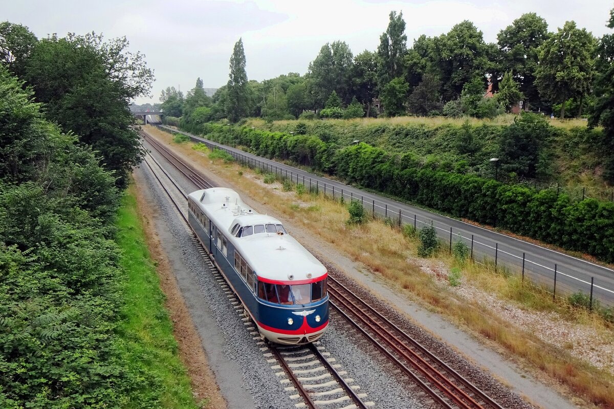 NSM DE20 durchfahrt Nijmegen-Heyendaal am 2 Juli 2021.