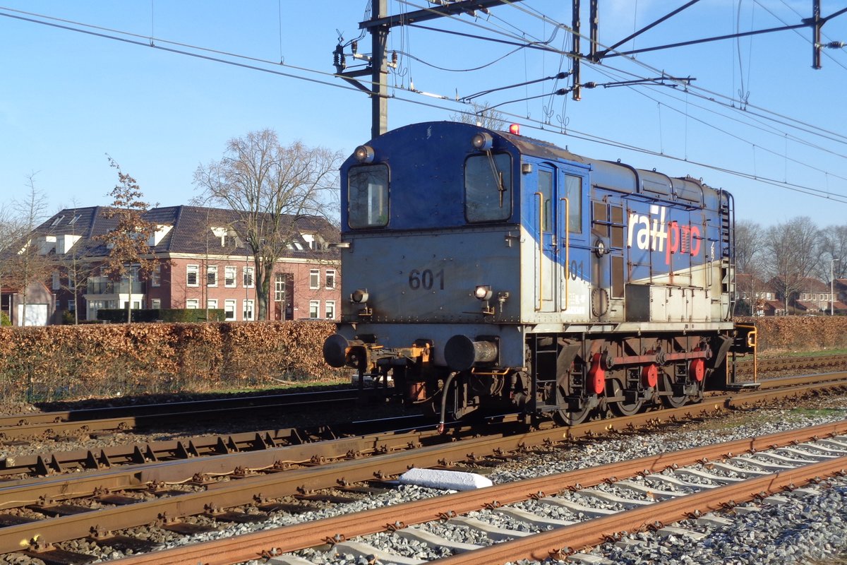 RailPro 601 treft am 21 Januar 2019 in Oss ein um ein von LTE eingefahrener Getreidezug zu rangieren.