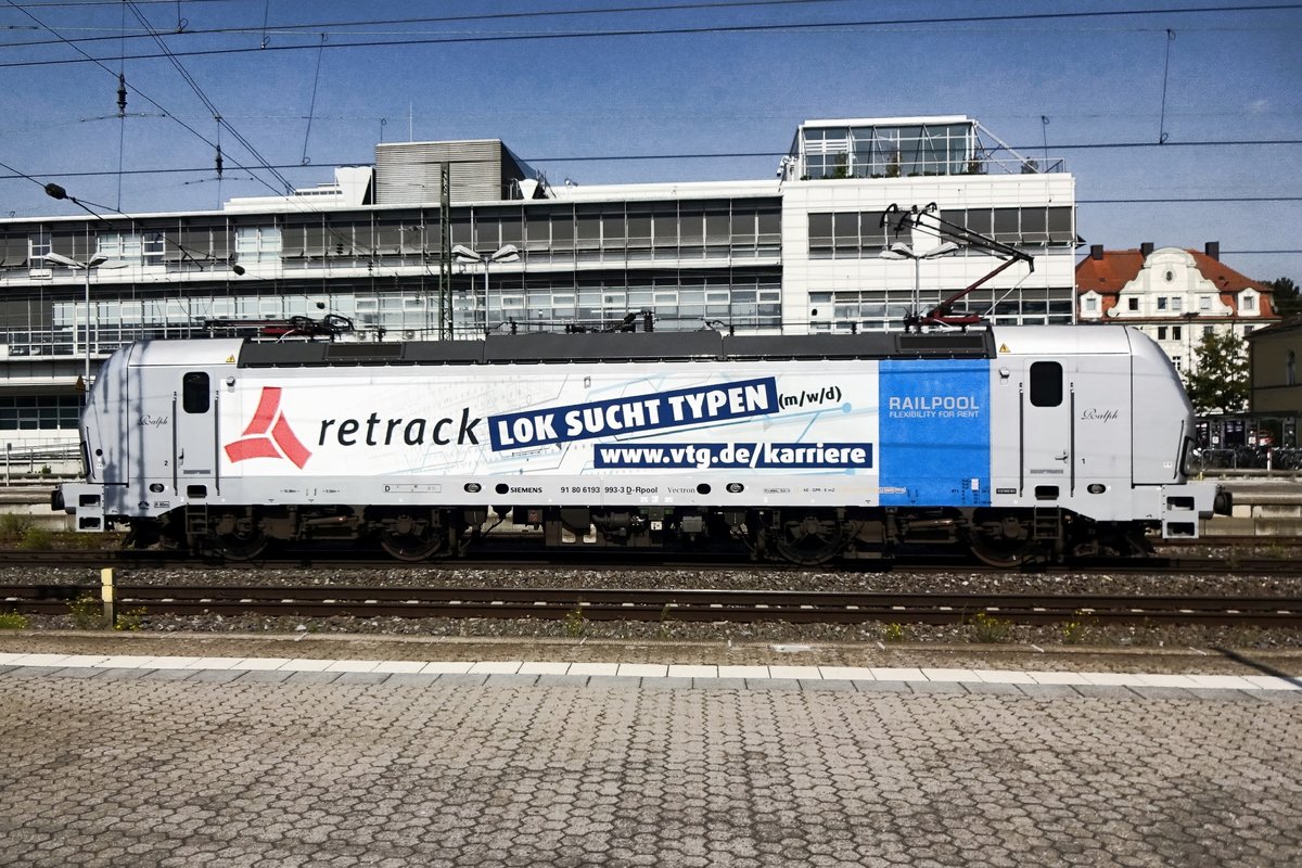 Retrack 193 993 'RALPH' durchfahrt am 22 September 2020 Regensburg Hbf.