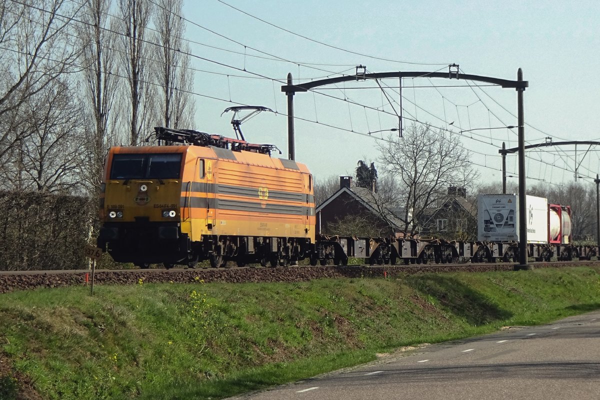 RRF 189 091 durchfahrt Boxtel am 31 März 2021.