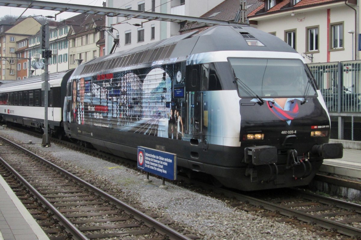 SBB 460 028 verlässt am 24 März 2017 Olten.